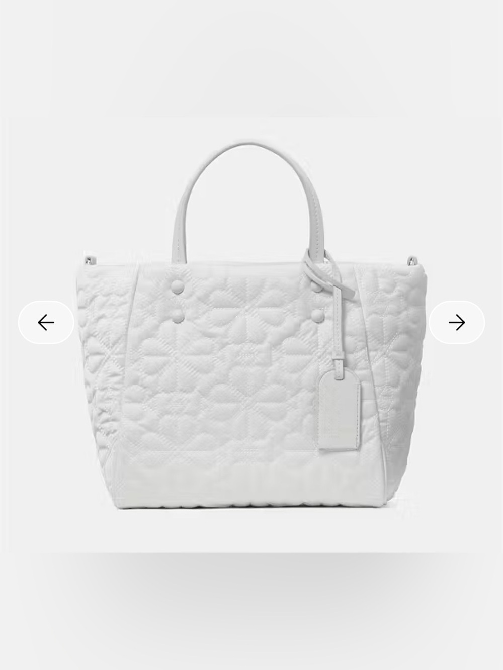 Kate Spade New York Tilly Quilted Sm Tote. White Dove. - Picture 2 of 15